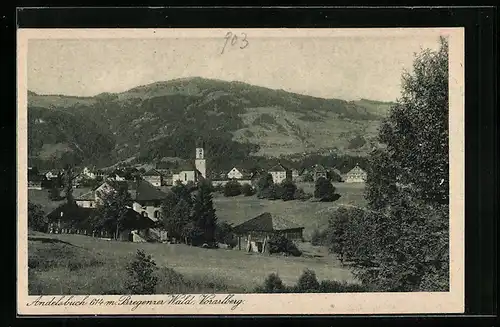 AK Andelsbuch /Bregenzerwald, Ortspartie mit Kirche