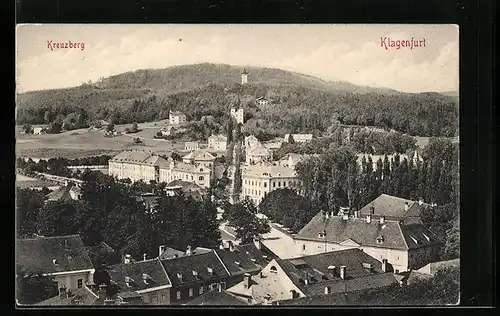 AK Klagenfurt, Ortsansicht mit Kreuzberg