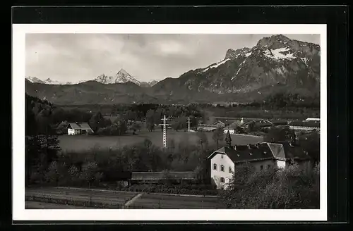 AK Glasenbach, Teilansicht mit Watzmann und Untersberg