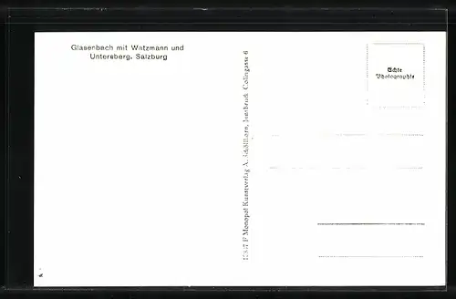 AK Glasenbach, Teilansicht mit Watzmann und Untersberg