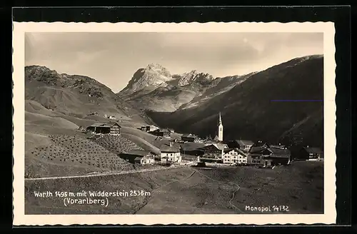 AK Warth, Gesamtansicht mit Widderstein