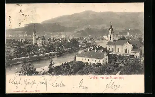 AK Leoben, Ortsansicht von der Massenburg