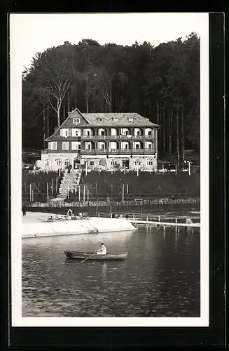 AK Neumarkt, Strandbad am Wallersee mit Hotel