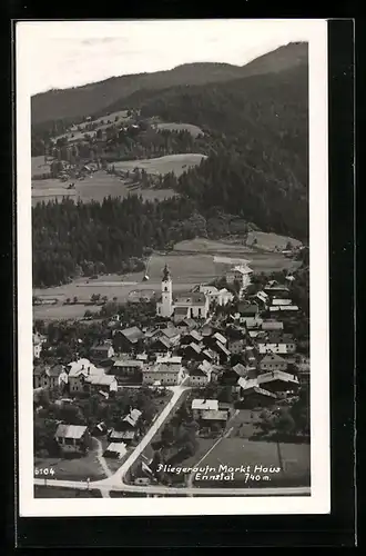 AK Markt Haus i. Ennstal, Totalansicht aus der Vogelschau