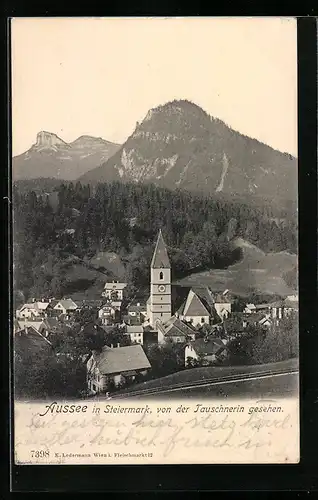 AK Aussee, Ortsansicht von der Tauschnerin gesehen