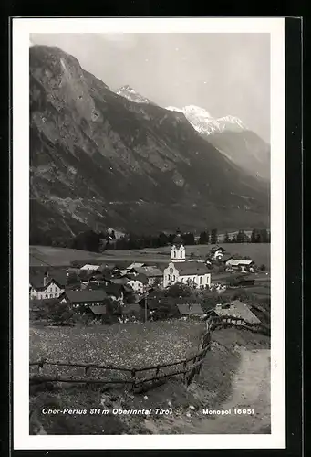 AK Ober-Perfus, Totalansicht des Ortes im Oberinntal