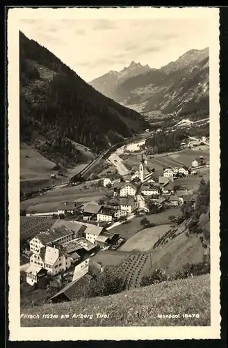 AK Flirsch am Arlberg, Panorama aus der Vogelschau