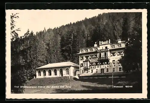 AK Bad Weitlanbrunn bei Sillian, Ansicht eines Hotels des Ortes