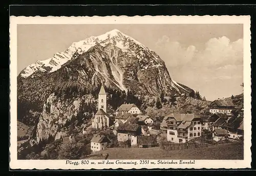 AK Pürgg, Ortsansicht mit dem Grimming