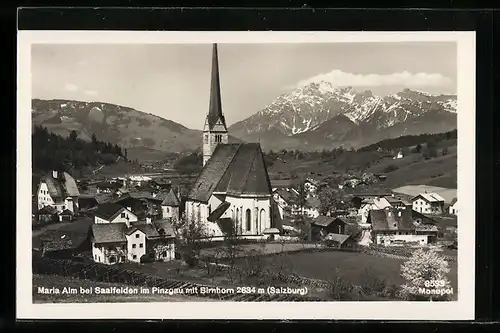 AK Maria Alm b. Saalfelden, Kirche und Birnhorn