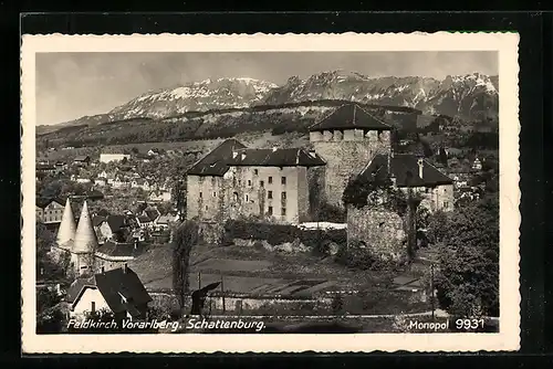 AK Feldkirch, Anblick der Schattenburg