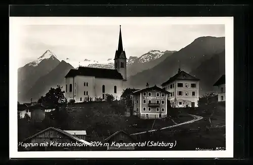 AK Kaprun, Ortsansicht mit Kitzsteinhorn