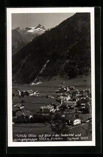 AK Mallnitz, Ortsansicht mit Blick ins Seebachtal