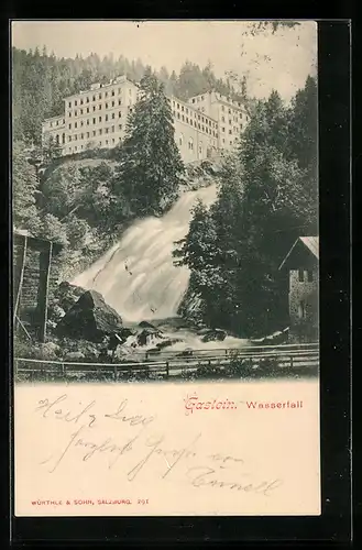 AK Gastein, Wasserfall und Kurhaus