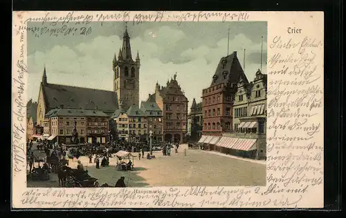 AK Trier, Blick auf den Hauptmarkt