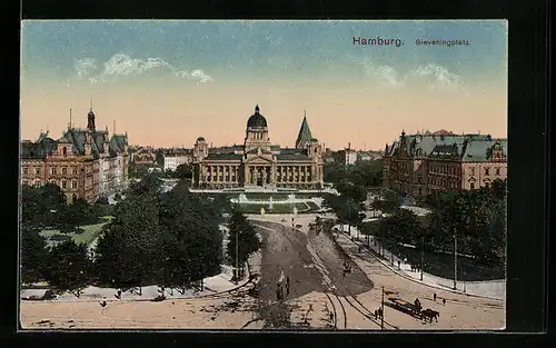 AK Hamburg-Neustadt, Blick auf den Sievekingplatz