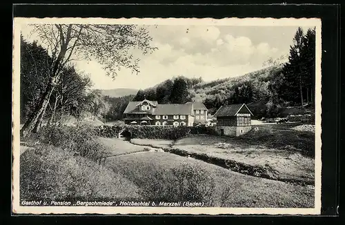 AK Marxzell, Gasthof und Pension Bergschmiede im Holzbachtal