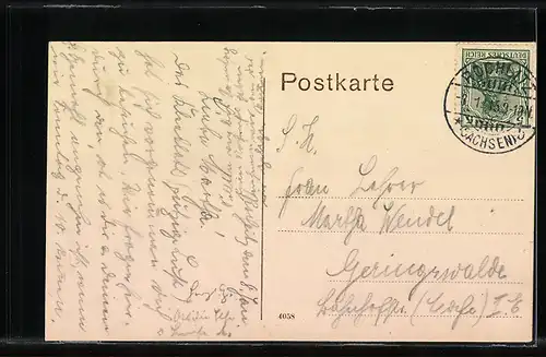 AK Rochlitz, Partie beim Schloss mit Petrikirche