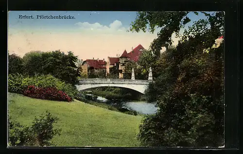 AK Erfurt, Flusspartie mit der Pförtchenbrücke