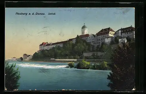 AK Neuburg a. d. Donau, Blick auf das Schloss