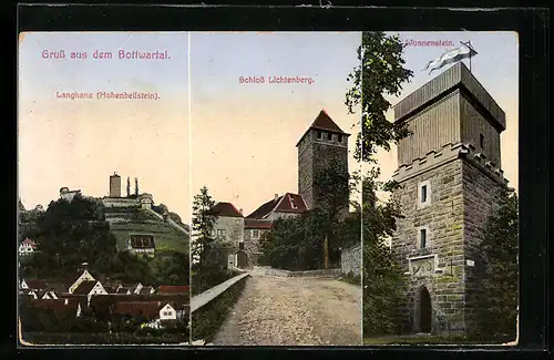 AK Langhans / Hohenbeilstein, Bottwartal, Schloss Lichtenberg, Wunnenstein