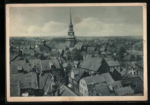 AK Stade, Blick auf Stadt u. Cosmae-Kirche