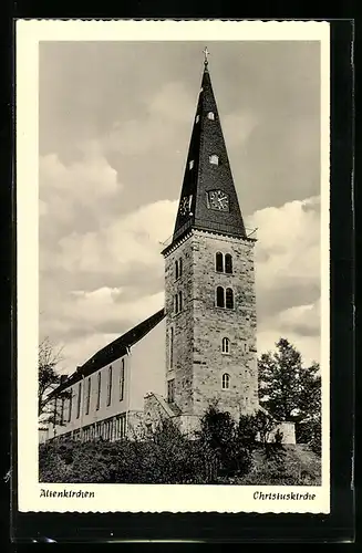 AK Altenkirchen, Christuskirche, von unterhalb gesehen