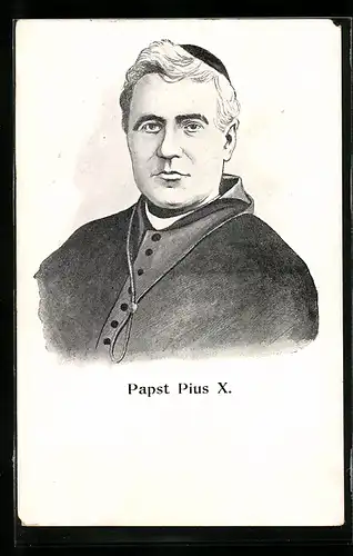 Künstler-AK Papst Pius X., Portrait