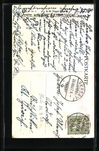 AK Papst Pius X., Portrait mit Schal