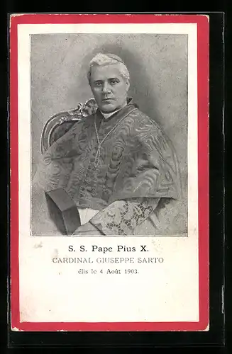 AK Papst Pius X. zu Beginn seines Pontifikats