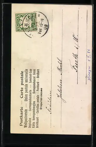 AK Papst Pius X. in weisser Soutane