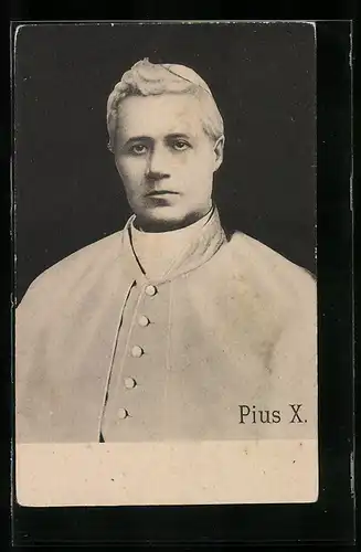 AK Papst Pius X. mit ernstem Gesicht