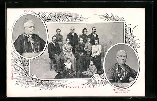 AK Papst Pius X. und seine Familie