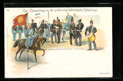 AK Zur Erinnerung an die schleswig-holsteinische Erhebung!, Ansicht der Armee vor 50 Jahren