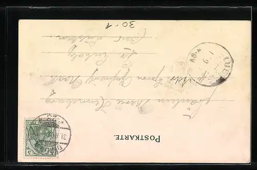 Lithographie 3. G-Fd.-A.-R., Fahnen