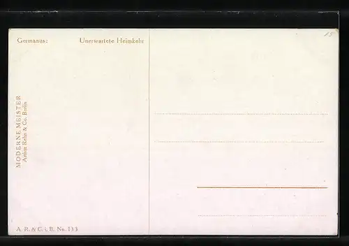 Künstler-AK Germanus: Unerwartete Heimkehr