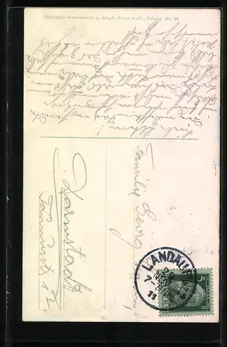 AK Rauchender Soldat in Uniform, 1. Weltkrieg