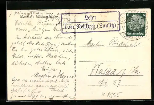 AK Landpoststempel Lehn über Neukirch (Lausitz)