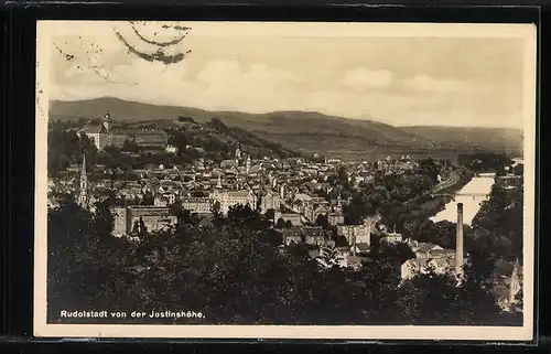 AK Landpoststempel Weiss über Rudolstadt