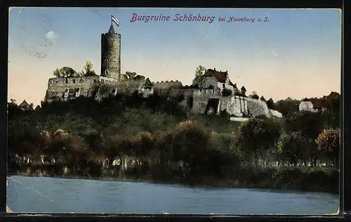 AK Landpoststempel Schönburg Naumburg (Saale) Land