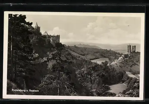 AK Landpoststempel Rudelsburg Naumburg (Saale) Land