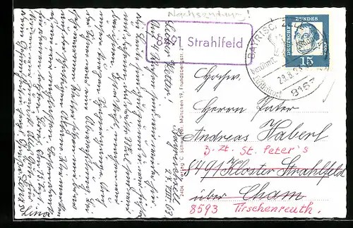 AK Landpoststempel Strahlfeld