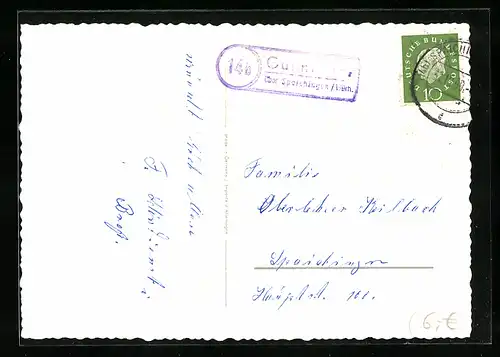 AK Landpoststempel Cunningen über Spaichingen /Württ.