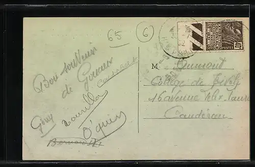 AK Eget, vue de la route d'Aragnouet