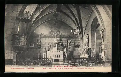 AK Castelnau-Rivière-Basse, Interieur de L`Eglise