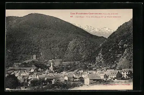 AK Cadéac, Vue generale et le Petit Arbizon