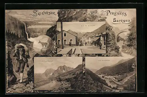 AK Barèges, Rue de Barèges, Le Tourmalet, Vue Generale