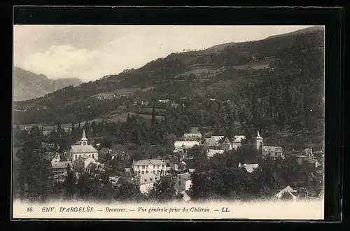 AK Beaucens, Vue generale prise du Chateau