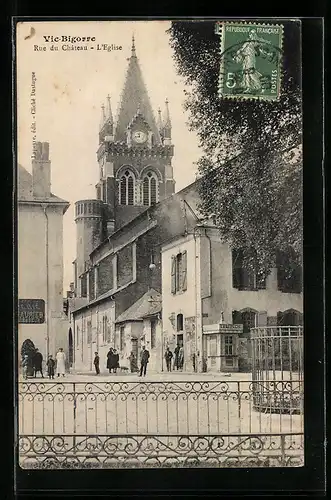 AK Vic-Bigorre, Rue du Château, L`Eglise