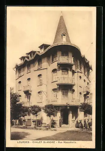 AK Lourdes, Chalet St-André, Rue Massabielle